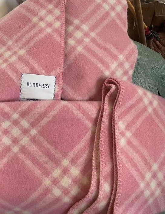 Шарф Burberry Check premium 182x30 см - Pink
