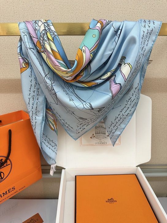 Платок Hermes Harnais Le Pegase premium 87x88 см