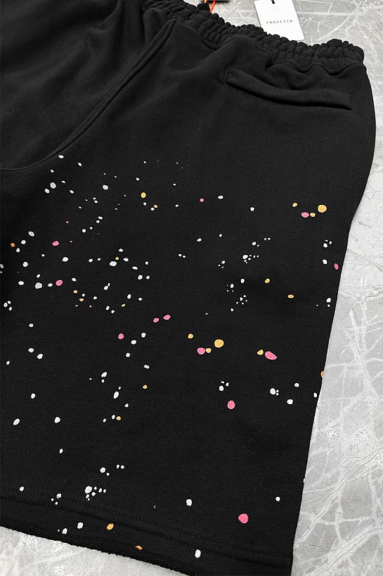 Мужские чёрные шорты Off-White paint splatter