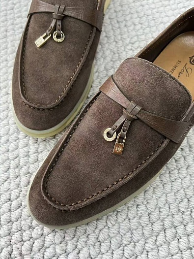 Женские лоферы Loro Piana Summer Charms Walk premium - Brown   
