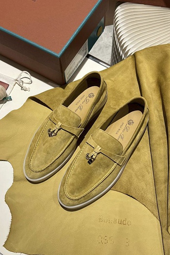 Женские замшевые лоферы Loro Piana Summer Charms Walk premium   