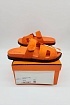 Женские замшевые сандалии Hermes Chypre - Orange