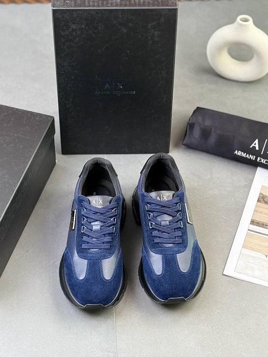 Кроссовки синего цвета Armani Exchange