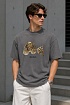 Серая оверсайз футболка Palm Angels Leopard Bear