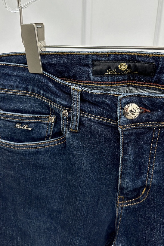 Джинсы тёмно-синего цвета Loro Piana regular fit