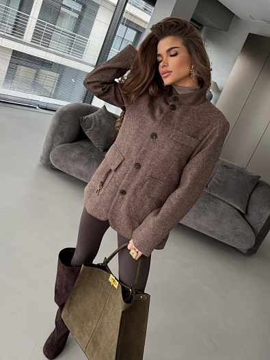 Женское пальто Loro Piana premium - Brown   