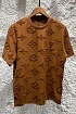 Коричневая оверсайз футболка Louis Vuitton Monogram All-over