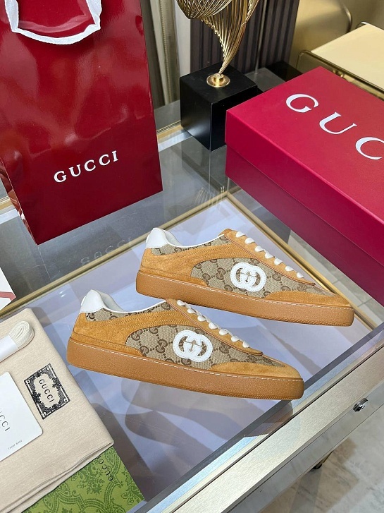 Женские кроссовки Gucci GG 75 Premium - Brown