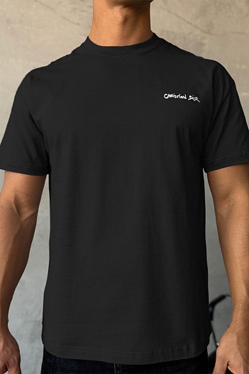Мужская футболка Dior logo-embroidered - Black   
