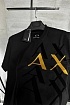 Мужская чёрная футболка Armani Exchange