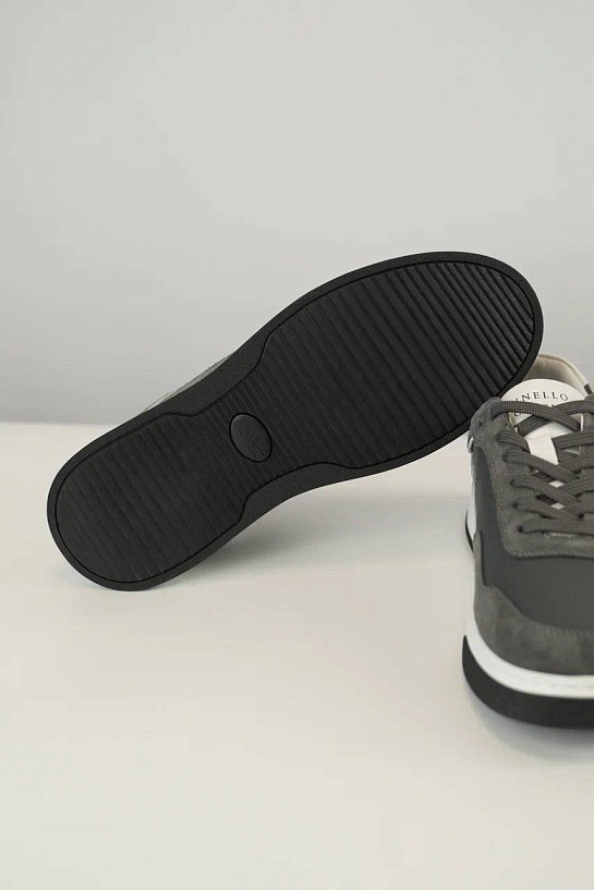 Мужские комбинированные кроссовки Brunello Cucinelli