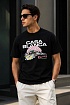 Чёрная оверсайз футболка Casablanca graphic-print