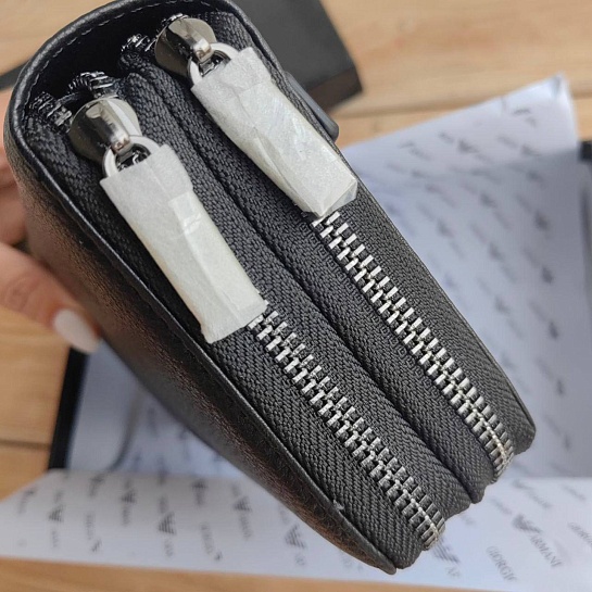 Мужская кожаная барсетка Emporio Armani 21x12 см