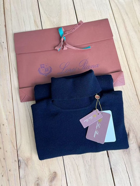 Мужская водолазка Loro Piana Premium - Black Blue