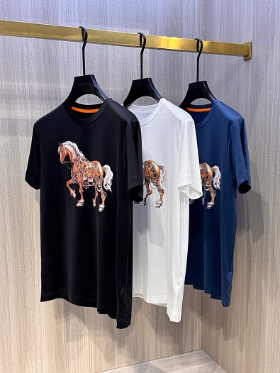 Футболка чёрного цвета Hermes Premium   