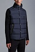 Тёмно-синий жилет Moncler Herniaire logo-patch