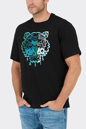 Мужская футболка Kenzo "Tiger" - Black   