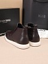 Кожаные лоферы с мехом Hugo Boss high-top - Brown