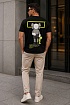 Чёрная оверсайз футболка Off-White x Kaws