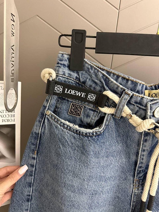 Женские синие джинсы Loewe premium