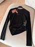 Женский базовый лонгслив Loro Piana Premium - Black
