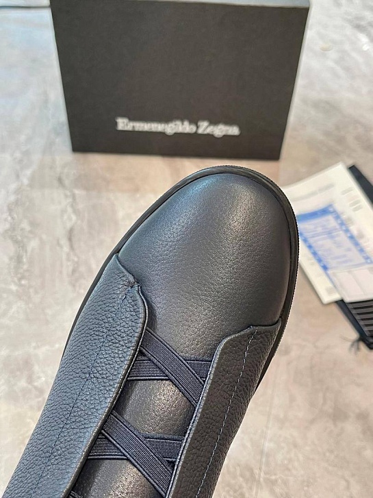Кроссовки с мехом Ermenegildo Zеgnа Triple Stitch - Grey