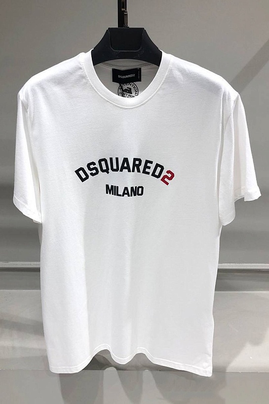 Белая футболка Dsquared2 Milano logo-print