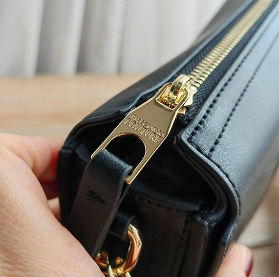 Кожаная сумка Versace Jeans Conture 22x15 см - Black