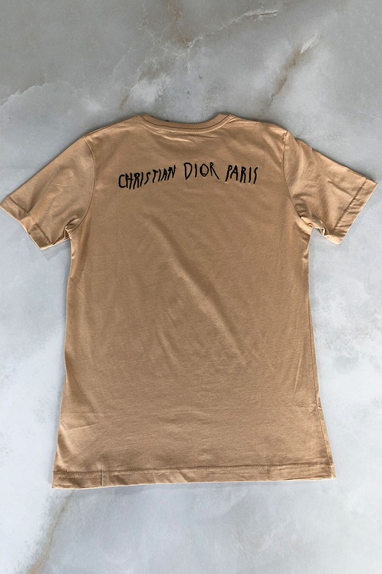 Мужская бежевая футболка Dior