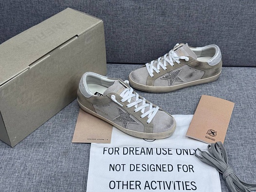 Женские кожаные кроссовки Golden Goose Super Star premium   