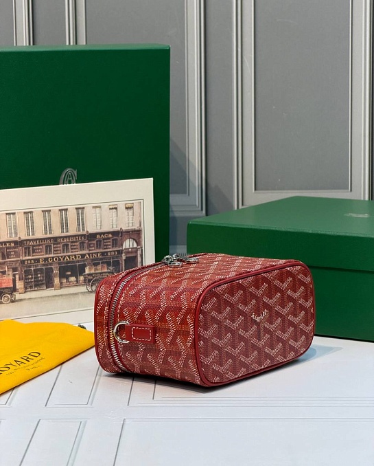 Кожаная сумка Goyard Muse Mini Vanity ​premium 16,5x10,5x8 см