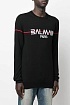 Чёрный джемпер Balmain intarsia logo jumper