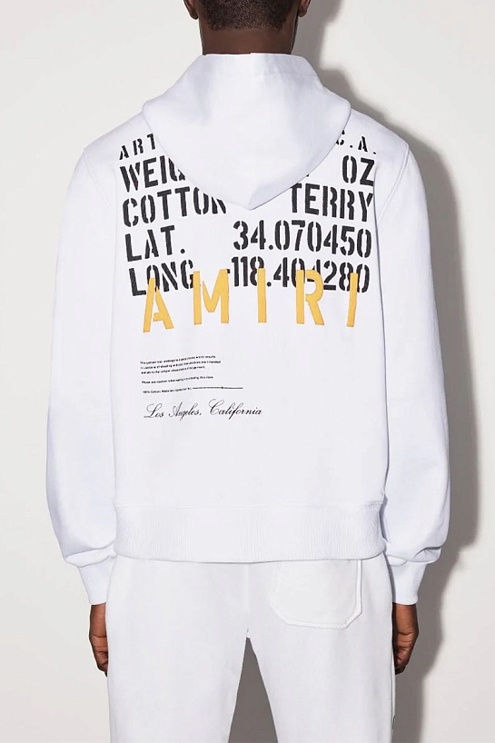 Худи белого цвета Amiri Military Specs Stencil