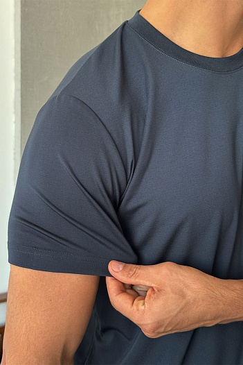 Мужская тёмно-синяя футболка Kiton   