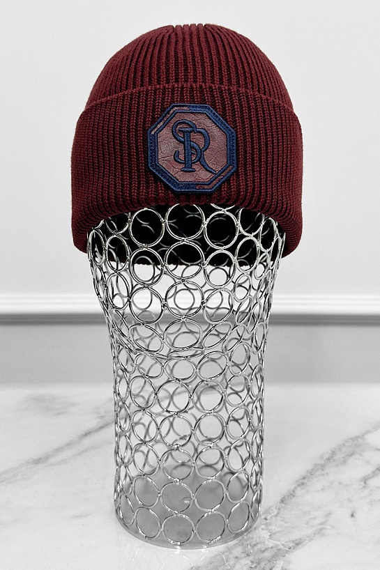 Шапка Stefano Ricci logo-embroidered - Burgundy