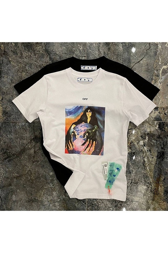 Мужская белая футболка Off-White
