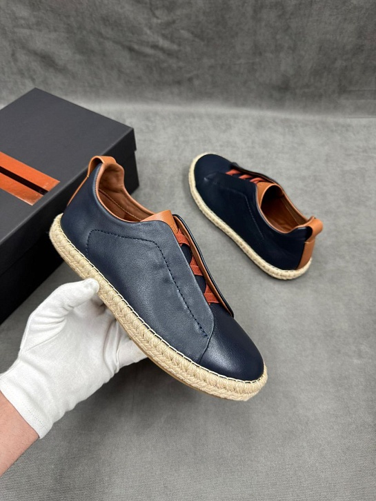 Мужские кроссовки Ermenegildo Zegna Triple Stitch - Navy