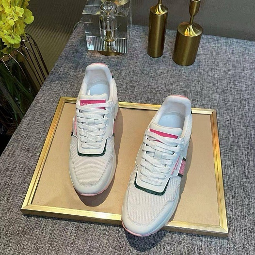 Женские комбинированные кроссовки Dolce & Gabbana - White / Pink   