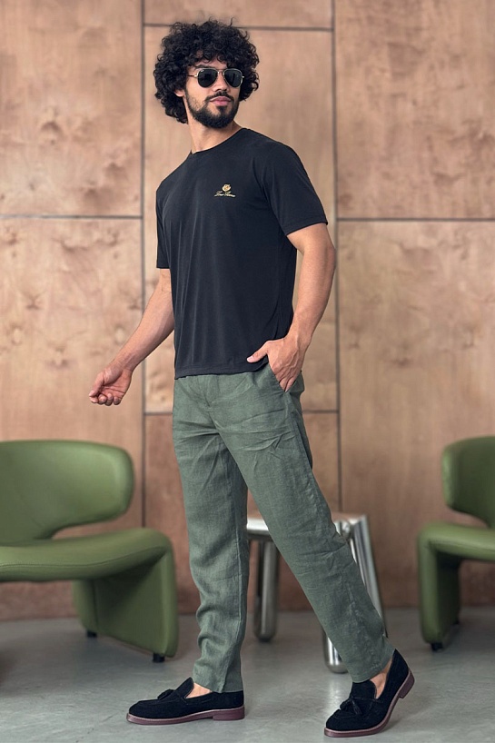 Мужские зелёные брюки Loro Piana