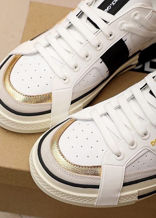 Женские кожаные кроссовки Dolce & Gabbana