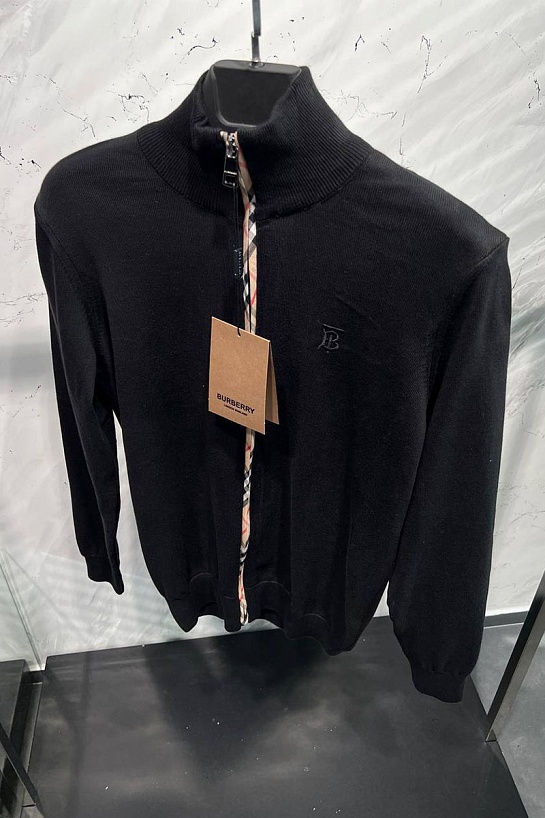 Мужская кофта на молнии Burberry TB - Black