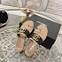 Женские кожаные шлёпанцы Chanel premium