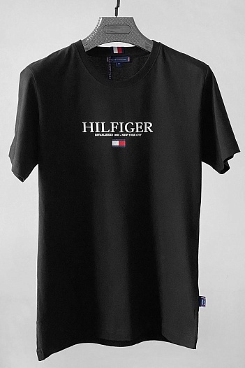 Мужская чёрная футболка Tommy Hilfiger   