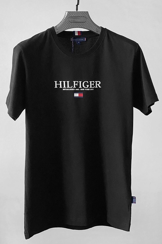 Мужская чёрная футболка Tommy Hilfiger