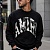 Мужской чёрный свитшот Amiri Collegiate logo-print