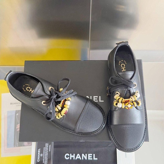 Женские кожаные ботинки Chanel premium