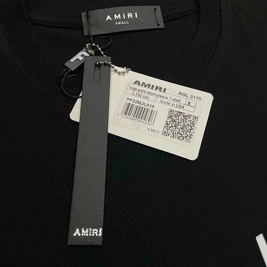 Футболка чёрного цвета Amiri logo-print