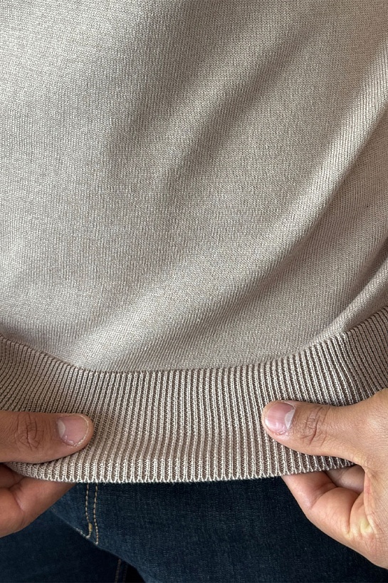 Мужская кофта Tommy Hilfiger бежевого цвета logo-embroidered