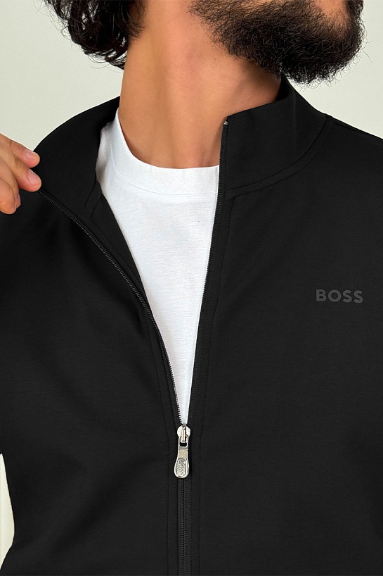 Кофта на молнии чёрного цвета Hugo Boss