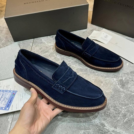 Мужские замшевые лоферы Brunello Cucinelli Premium